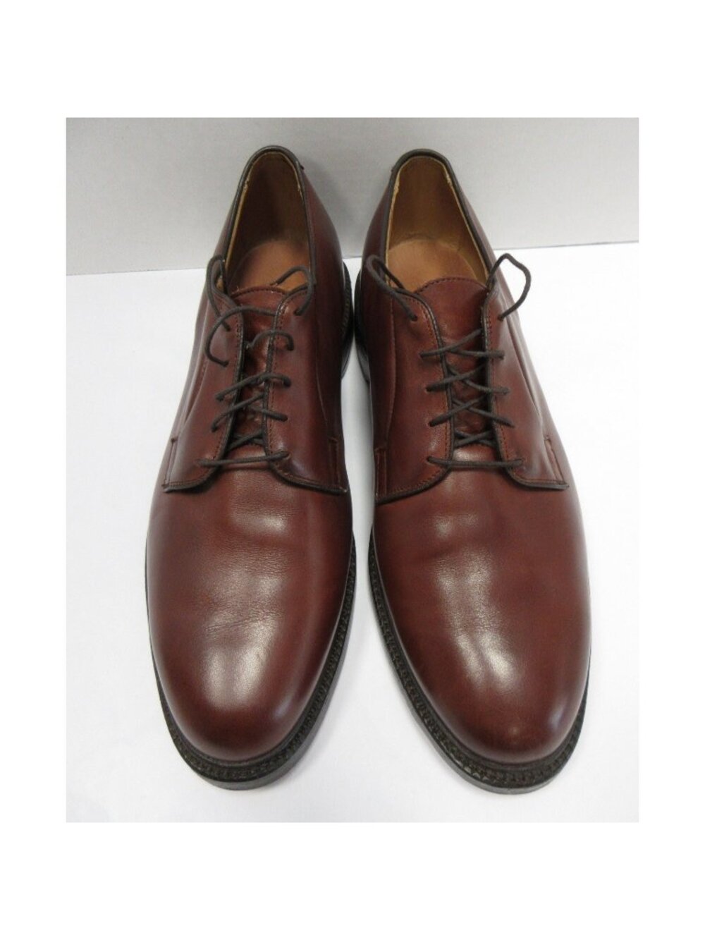 Allen Edmonds Shoes 11 D Leeds Blucher Derby Leather Plain USA Made *